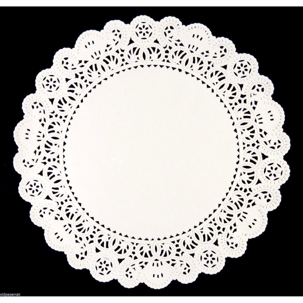 100 - 12" WHITE Normandy PAPER Lace DOILIES Chargers White Doily Round Placemats